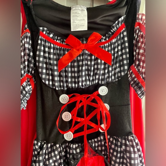 Red and Black Hooded Costume Dress - Picture 10 of 13